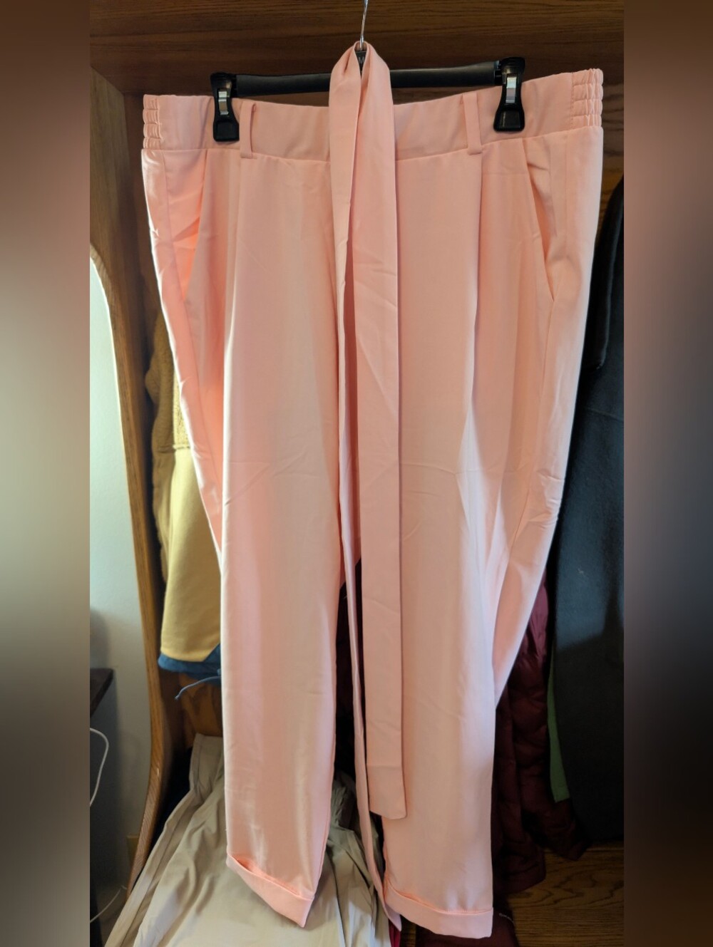 torrid Peach Pink High-Waist Tie Front Pants
